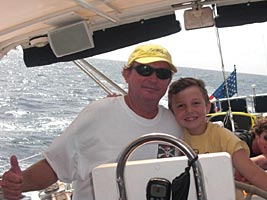 Captain Clinton and son Tristan